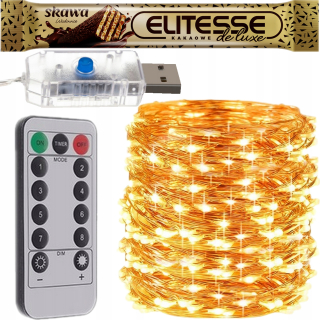 Osvetlenie stromčeka - Malatec osvetlenie na vianočný stromček vo vnútri 30 m 201 - 300 svetiel + SKAWA WAFLE ELITESSE DE LUX 20G